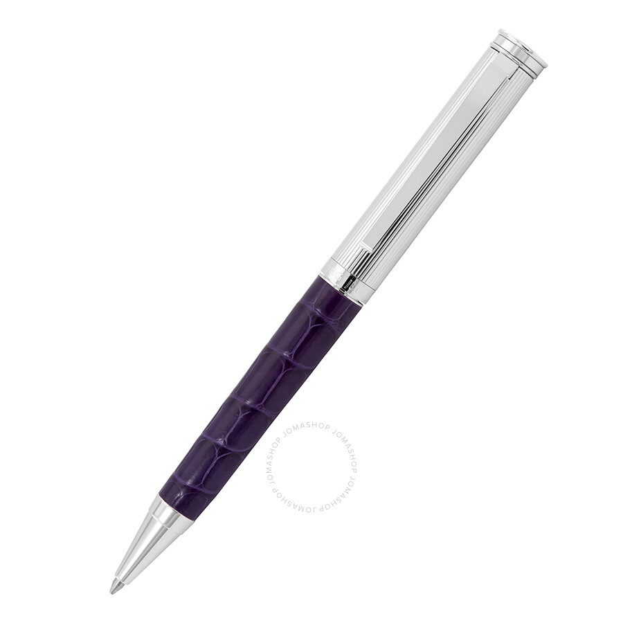 BOX LANCASTER ITALY BALL POINT PEN SILVER blue TONE BLACK INK NEW BOX LANCASTER ITALY BALL POINT PEN SILVER blue TONE BLACK INK NEW